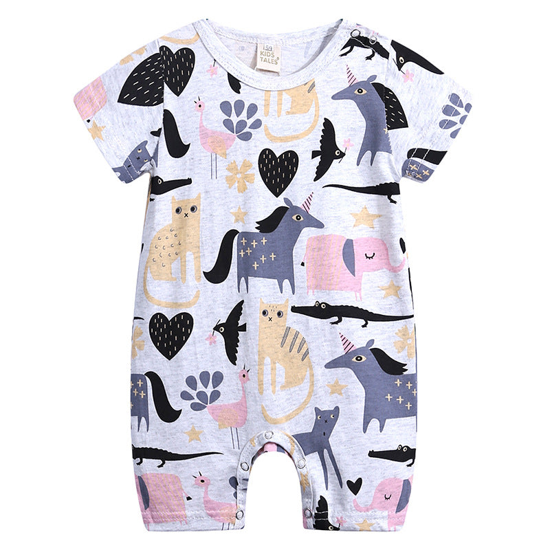 Baby Onesies Summer Slub Cotton Short Sleeves