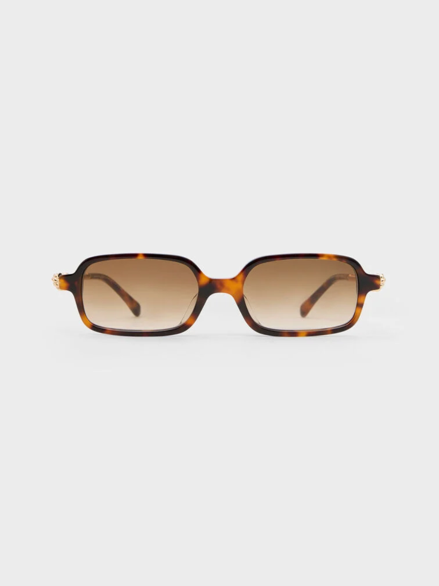 Sable Knot Rectangular Sunglasses - T. Shell