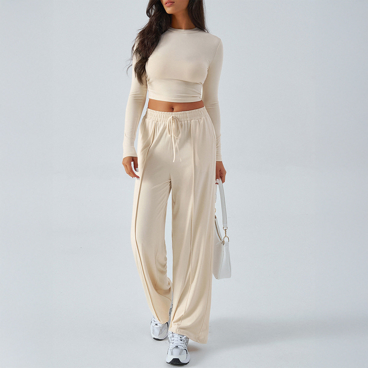 European And American Yoga Sports Long Sleeve Inner Wear Trousers Suit Women
