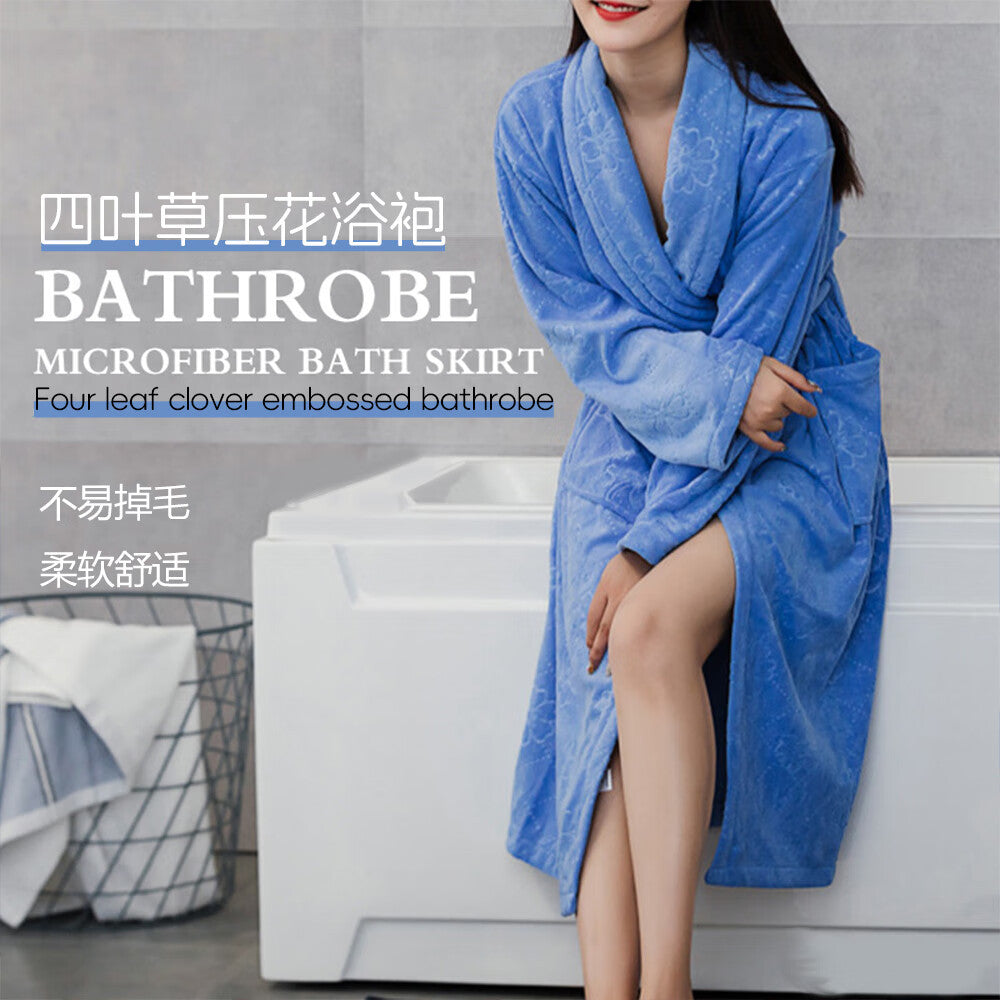 Thickened Plus Size Bathrobe With Tie Sleepwear Loungewear